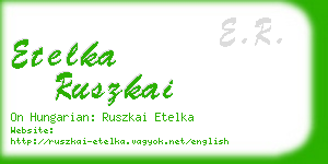 etelka ruszkai business card